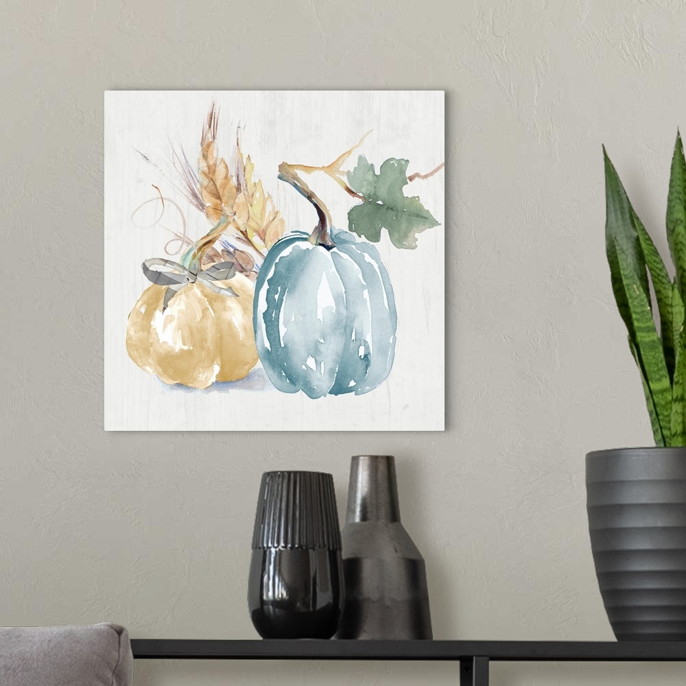 A modern room featuring Pumpkin With Fall Foiliage III