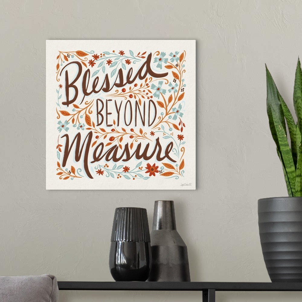 A modern room featuring Blessed Beyond Measure I
