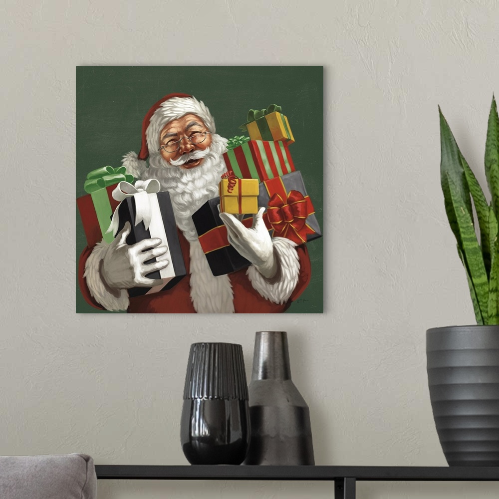 A modern room featuring Holiday Santa IV