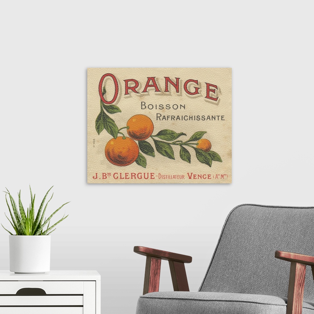 A modern room featuring Orange Label