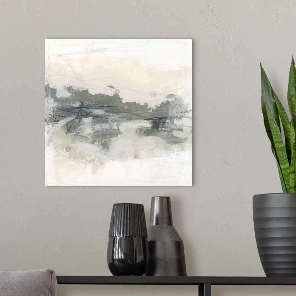 A modern room featuring Abstract Coast Vignette I