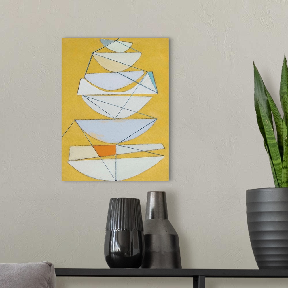 A modern room featuring Abstract Sails III