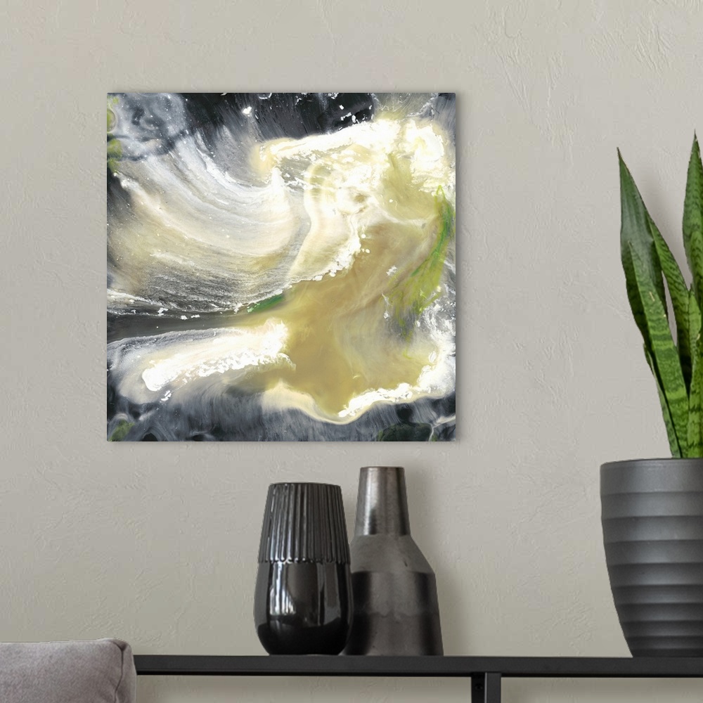 A modern room featuring Ascension Abstract II