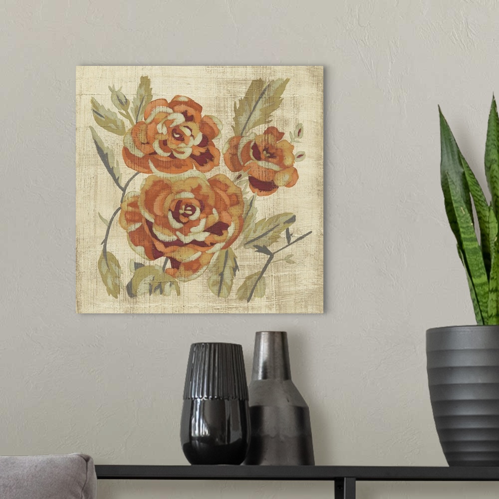Autumn Rose Floral Wall Decals