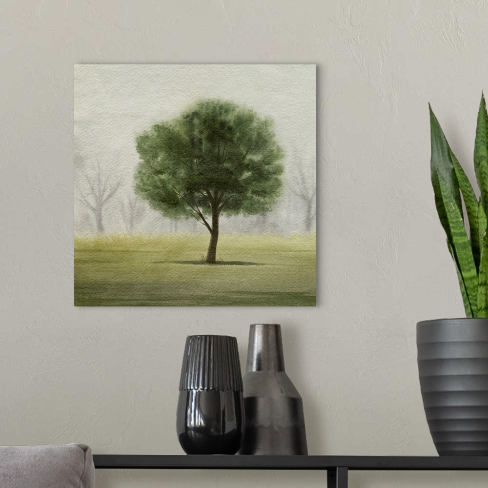 A modern room featuring Awakening Tree II