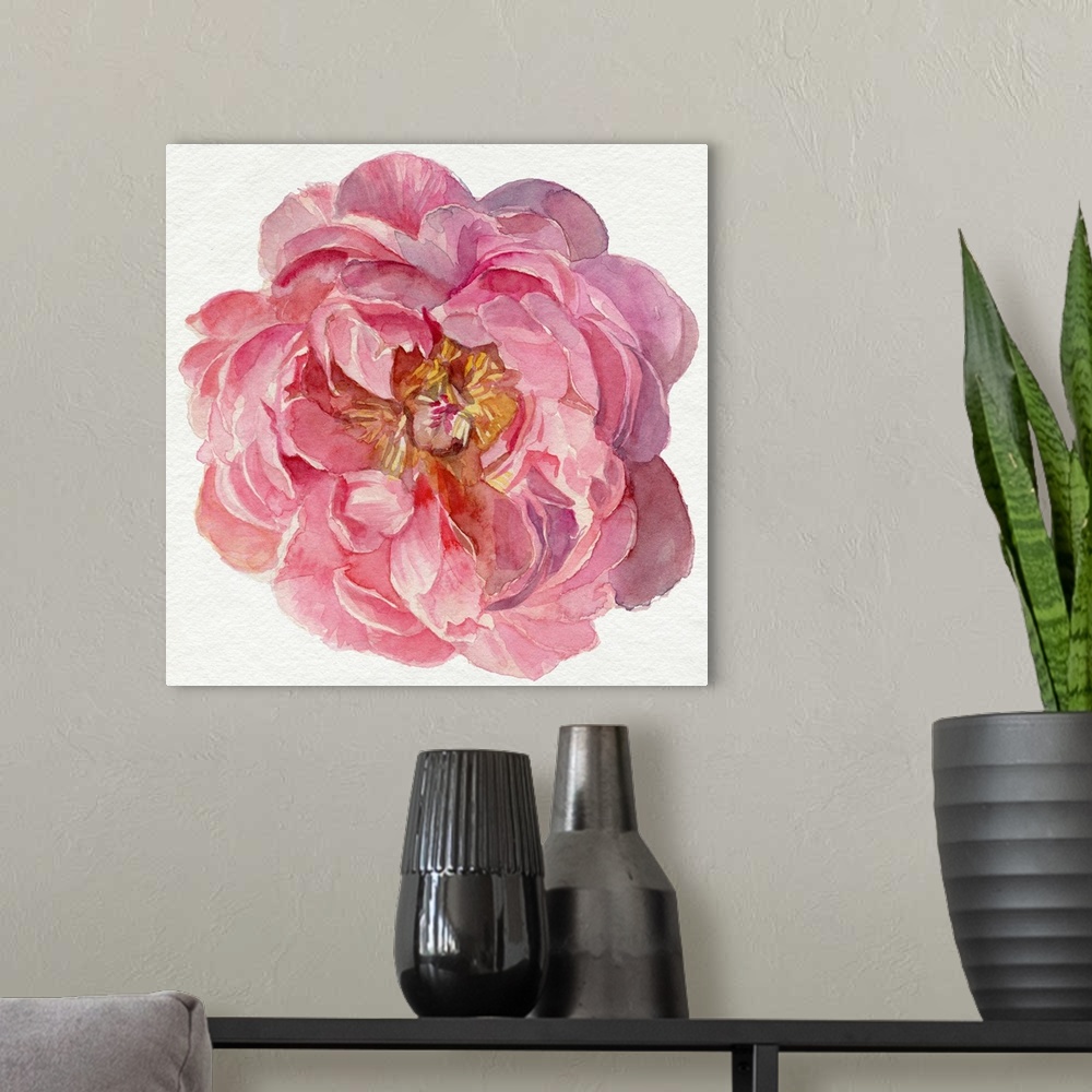 A modern room featuring Blossomed Peony II