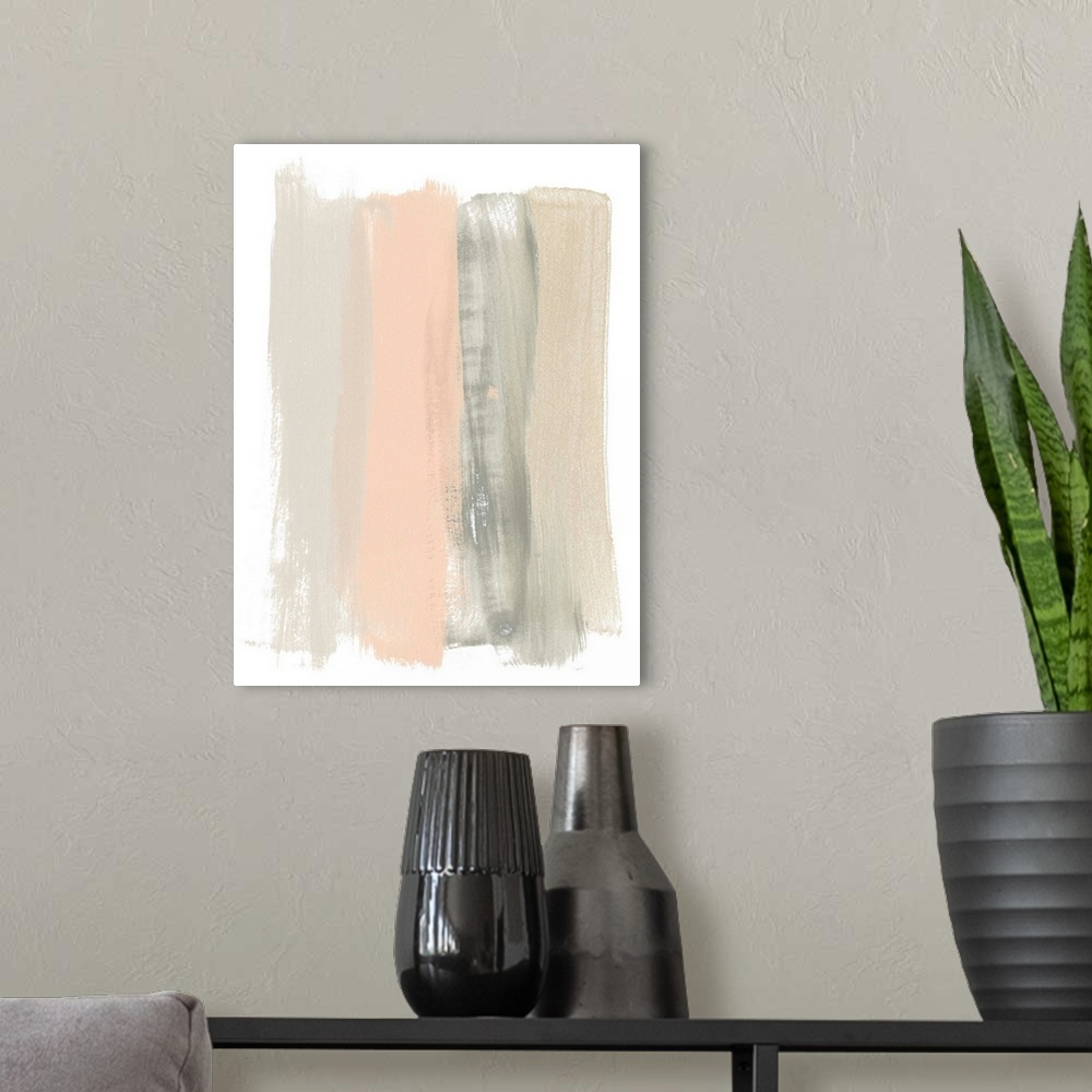 A modern room featuring Blush Abstract II