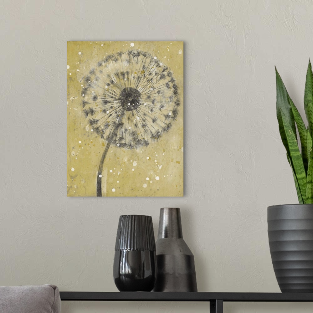 A modern room featuring Dandelion Abstract I