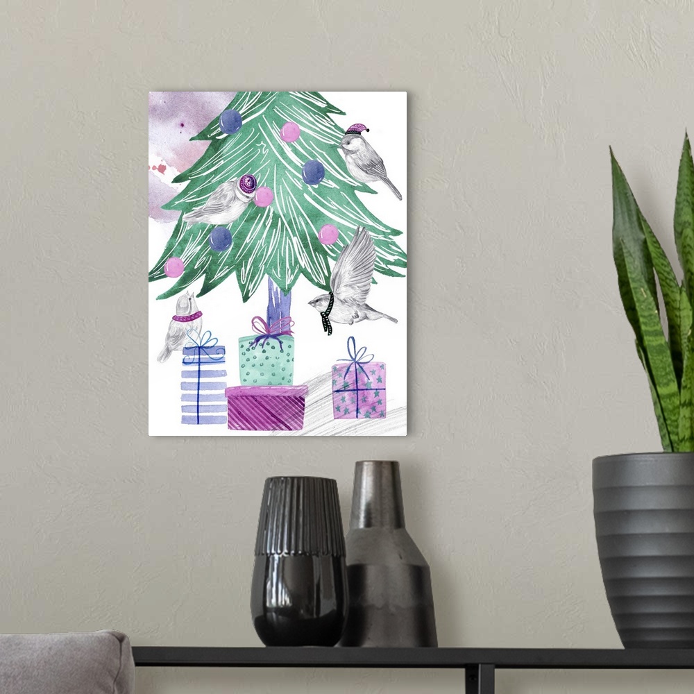 A modern room featuring December Tree II