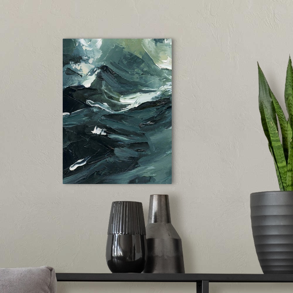 A modern room featuring Lost In The Sea I