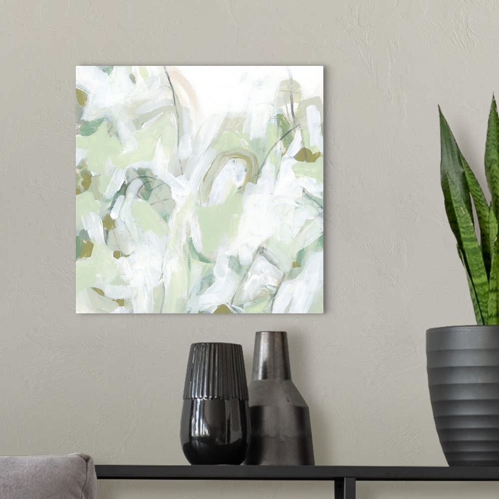 A modern room featuring Mint Refraction II