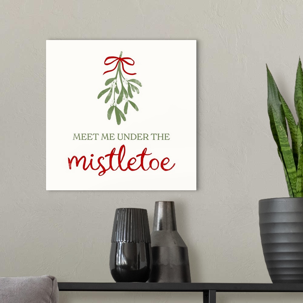 A modern room featuring Mistletoe Wishes I
