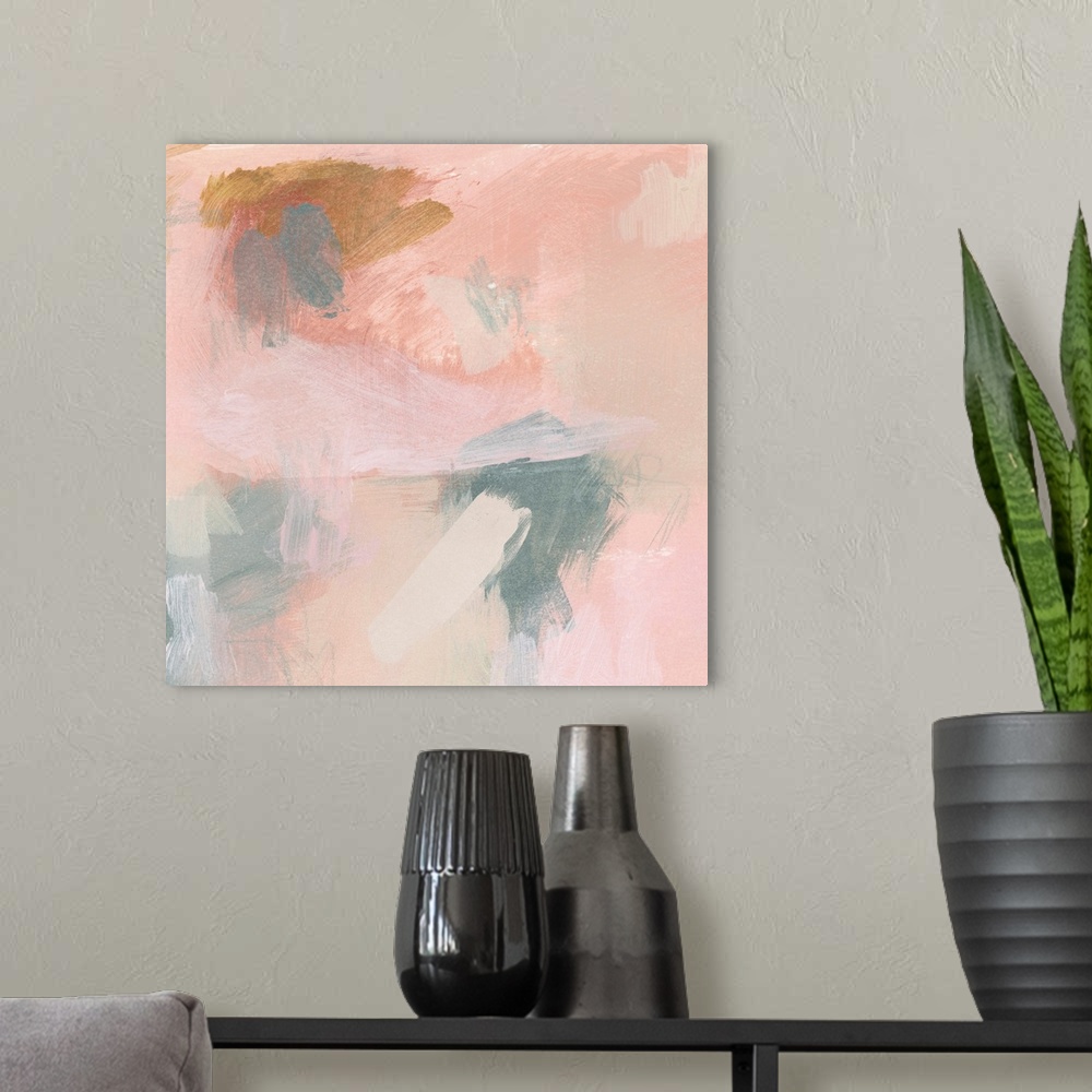 A modern room featuring Muddled Apricot II