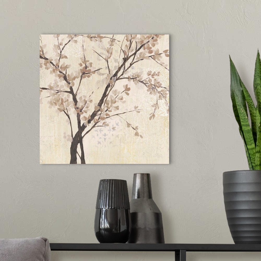 Neutral Blossoms On Cream II Wall Art, Canvas Prints, Framed Prints ...