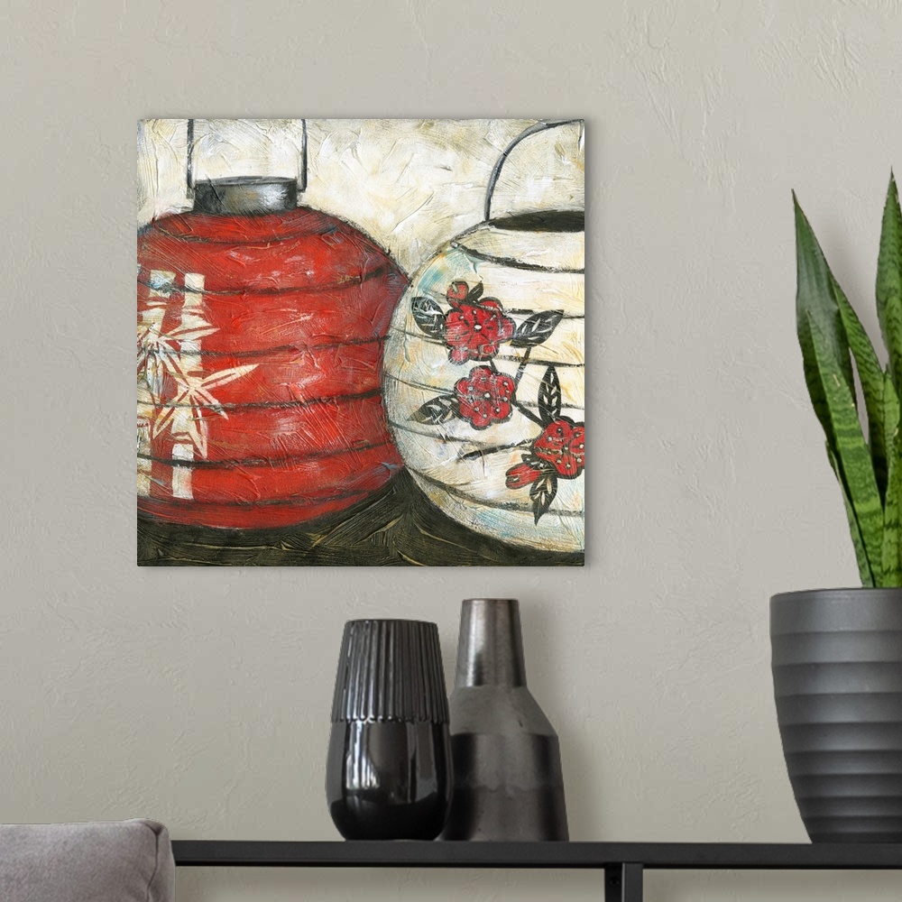 A modern room featuring New Year Lanterns I