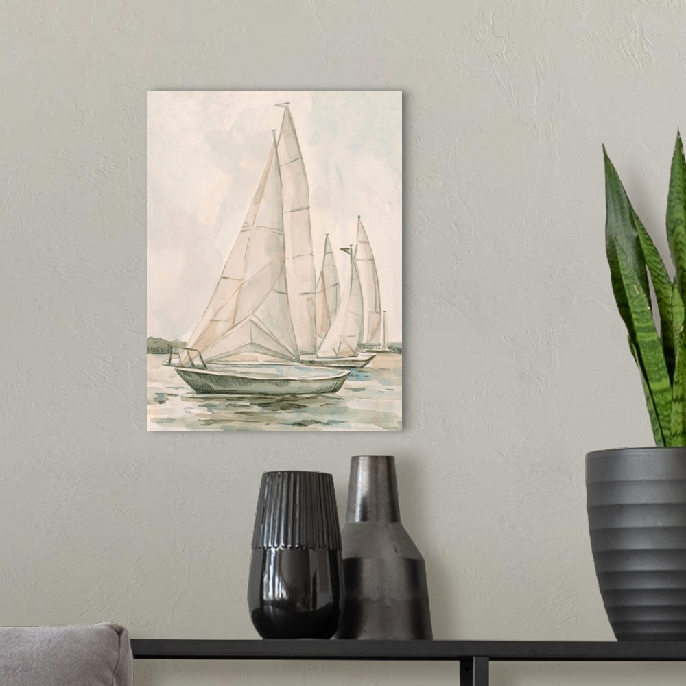 A modern room featuring Sail Scribble II
