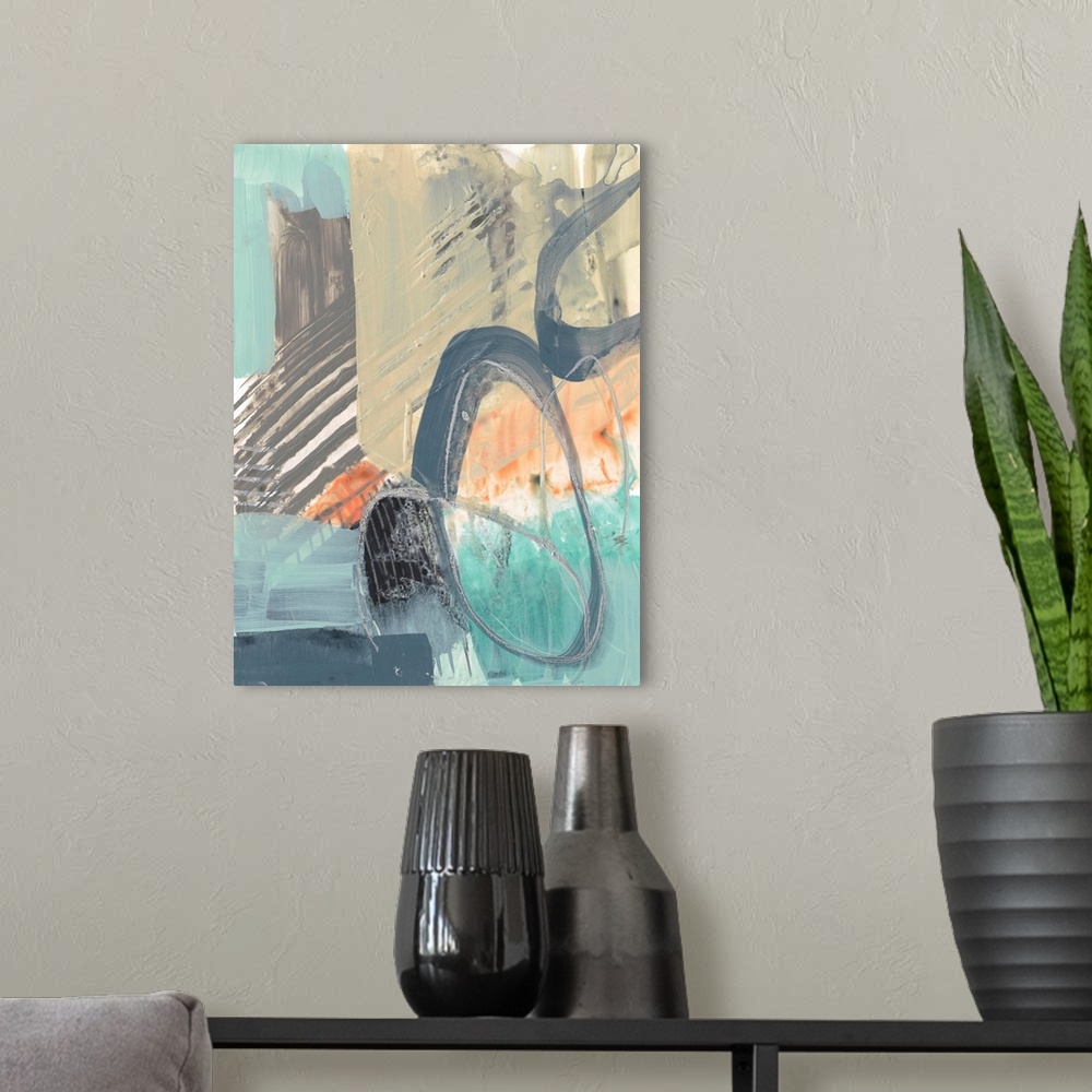 A modern room featuring Sorbet Abstract II