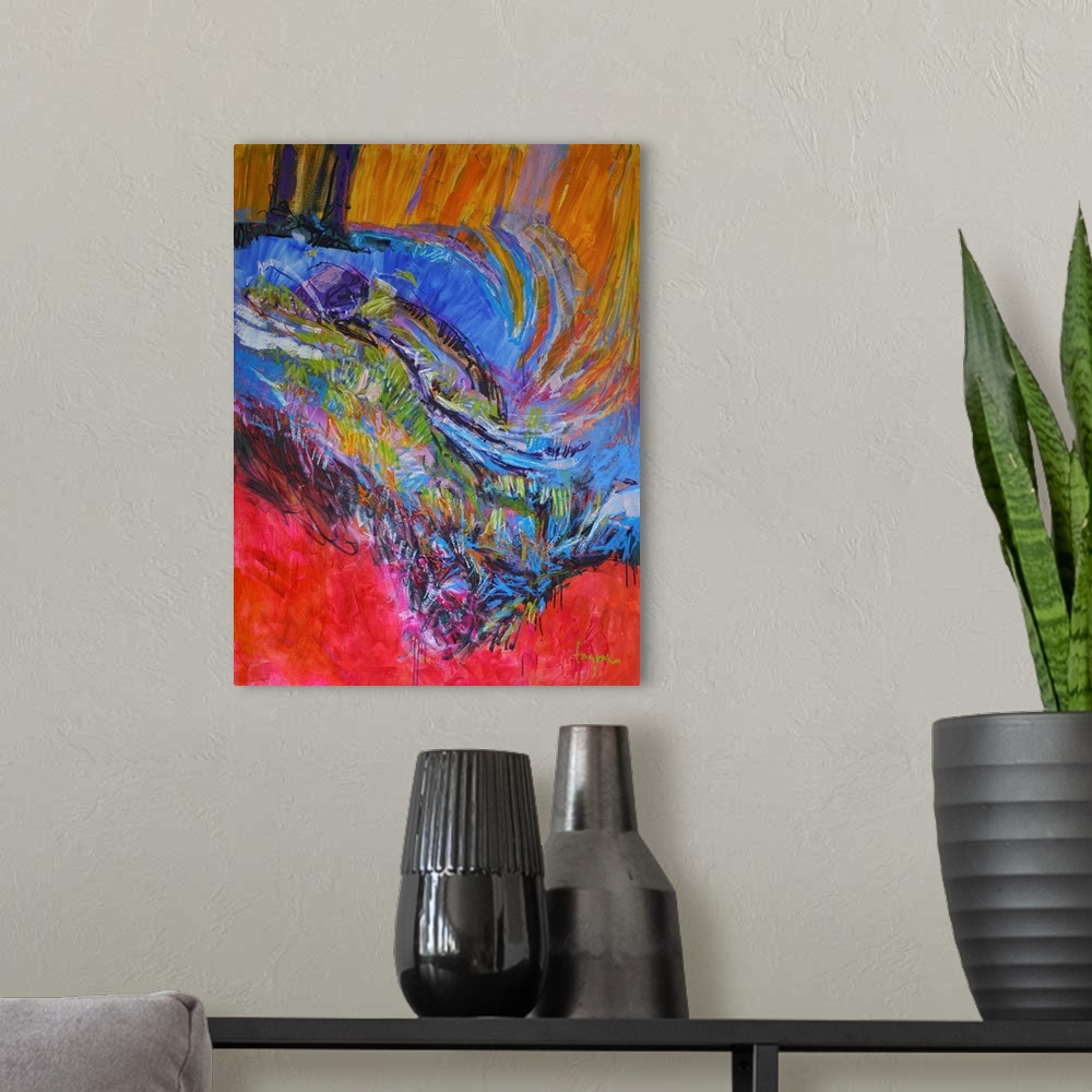 A modern room featuring Vibrant Flow II