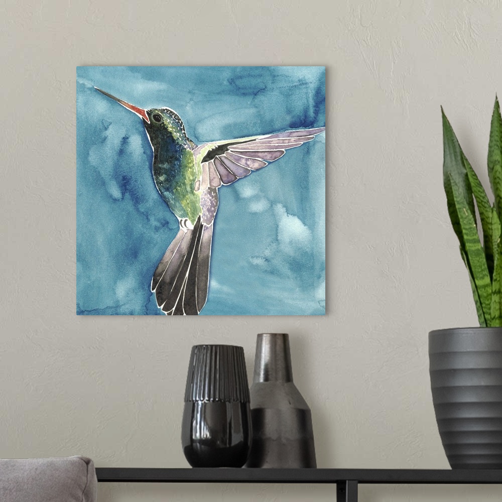 Hummingbird Art, Hummingbird Painting Canvas Set of 2, Teal Pink Bird  Watercolor Print, Art Prints, Large Wall Art, Bird Art Set of 2 Prints 
