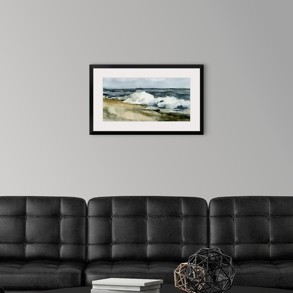 A modern room featuring Loose Watercolor Waves II