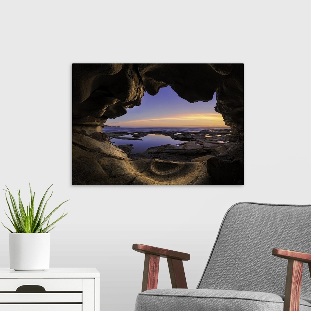 A modern room featuring Sea Cave