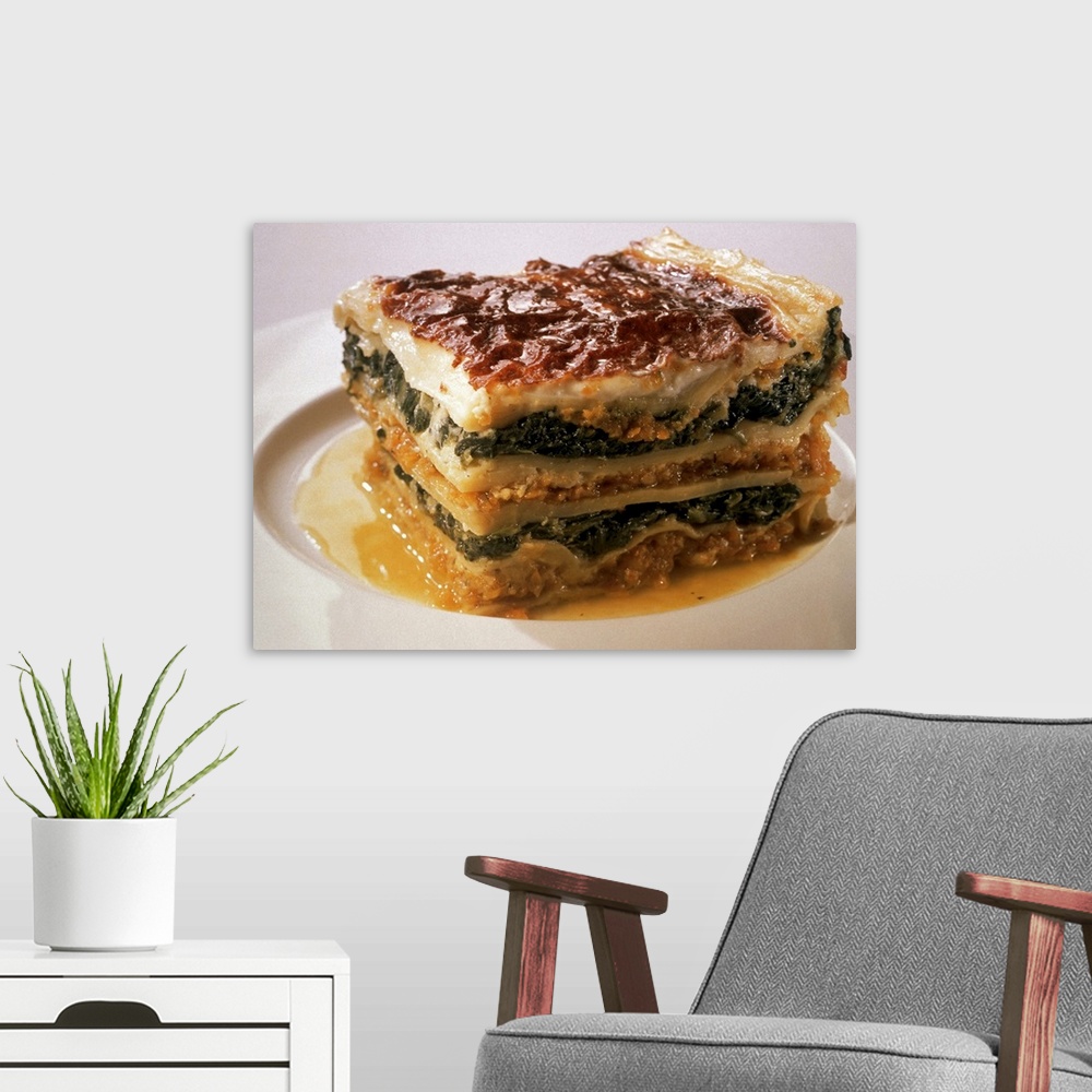 A modern room featuring A Piece of Lasagna