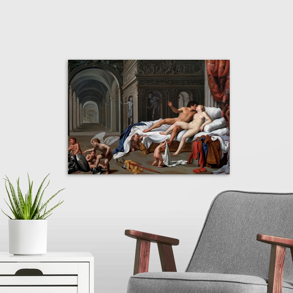 A modern room featuring Venus and mars love life by Carlo Saraceni (1579-1620) 1600 Madrid Museo Thyssen-Bornemisza
