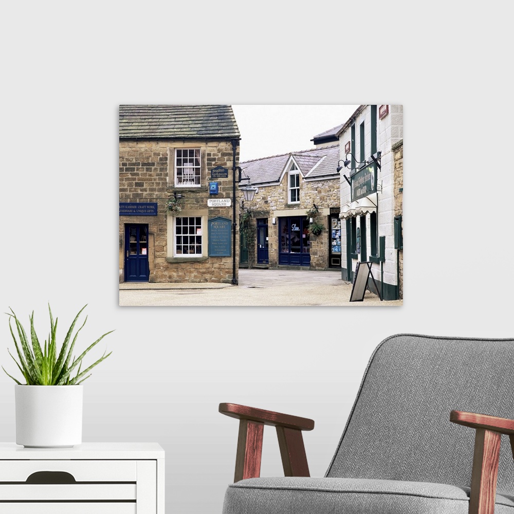 A modern room featuring Portland Square, Bakewell, Peak District, Derbyshire, England, UK