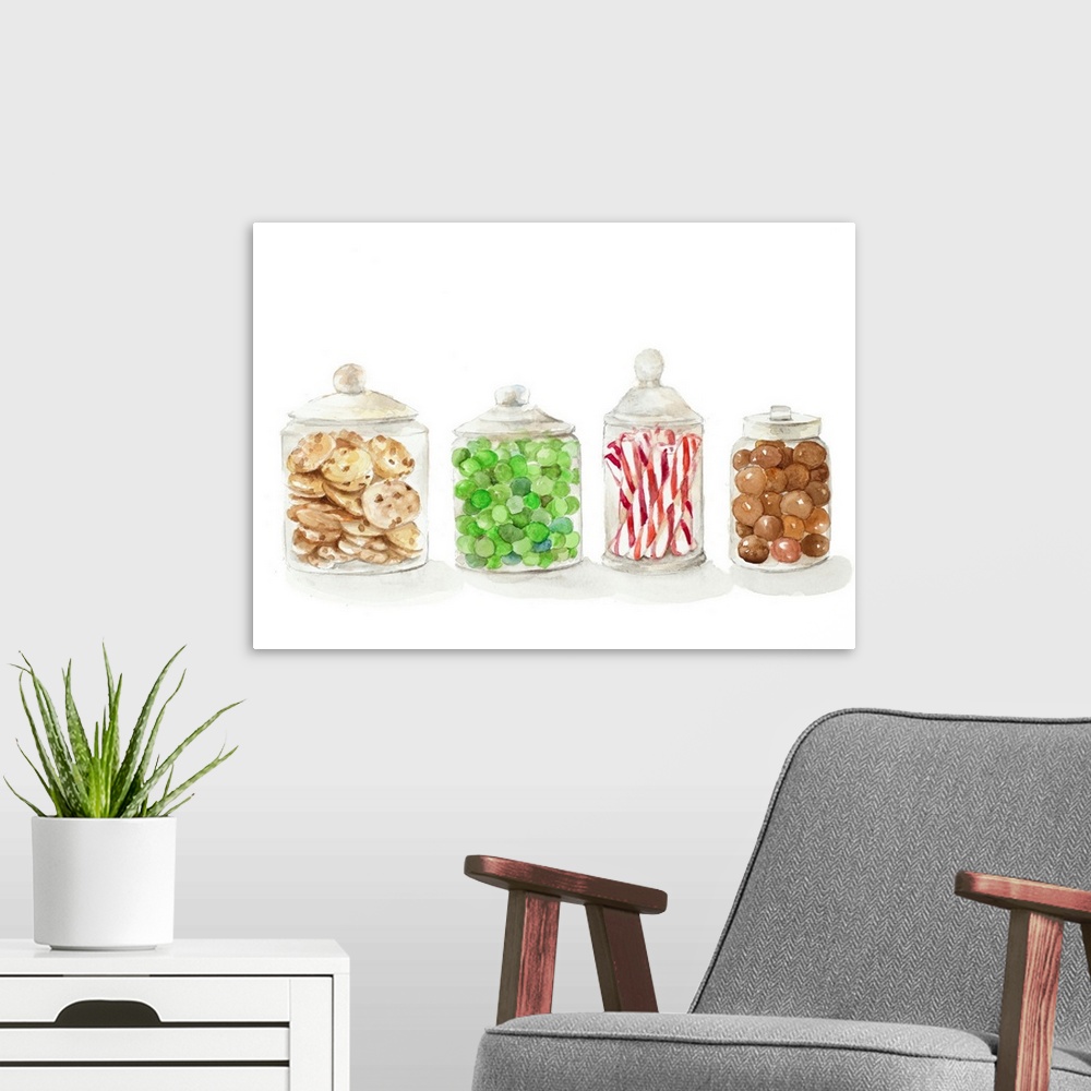 A modern room featuring Holiday Candy I