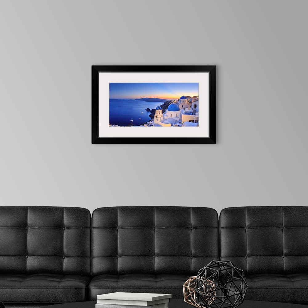 A modern room featuring Greece, Cyclades, Oia town and Santorini Caldera