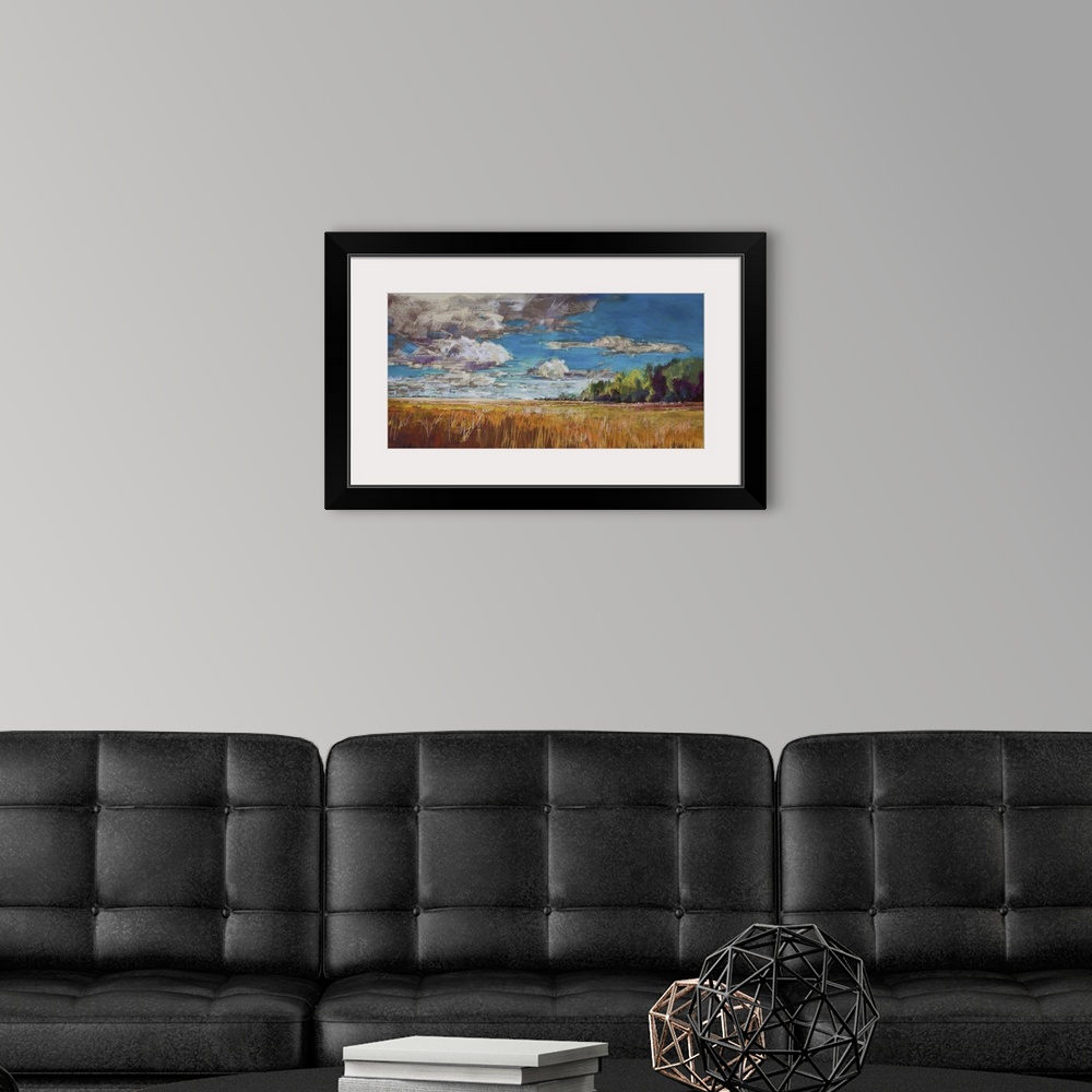 A modern room featuring Late Summer Clouds