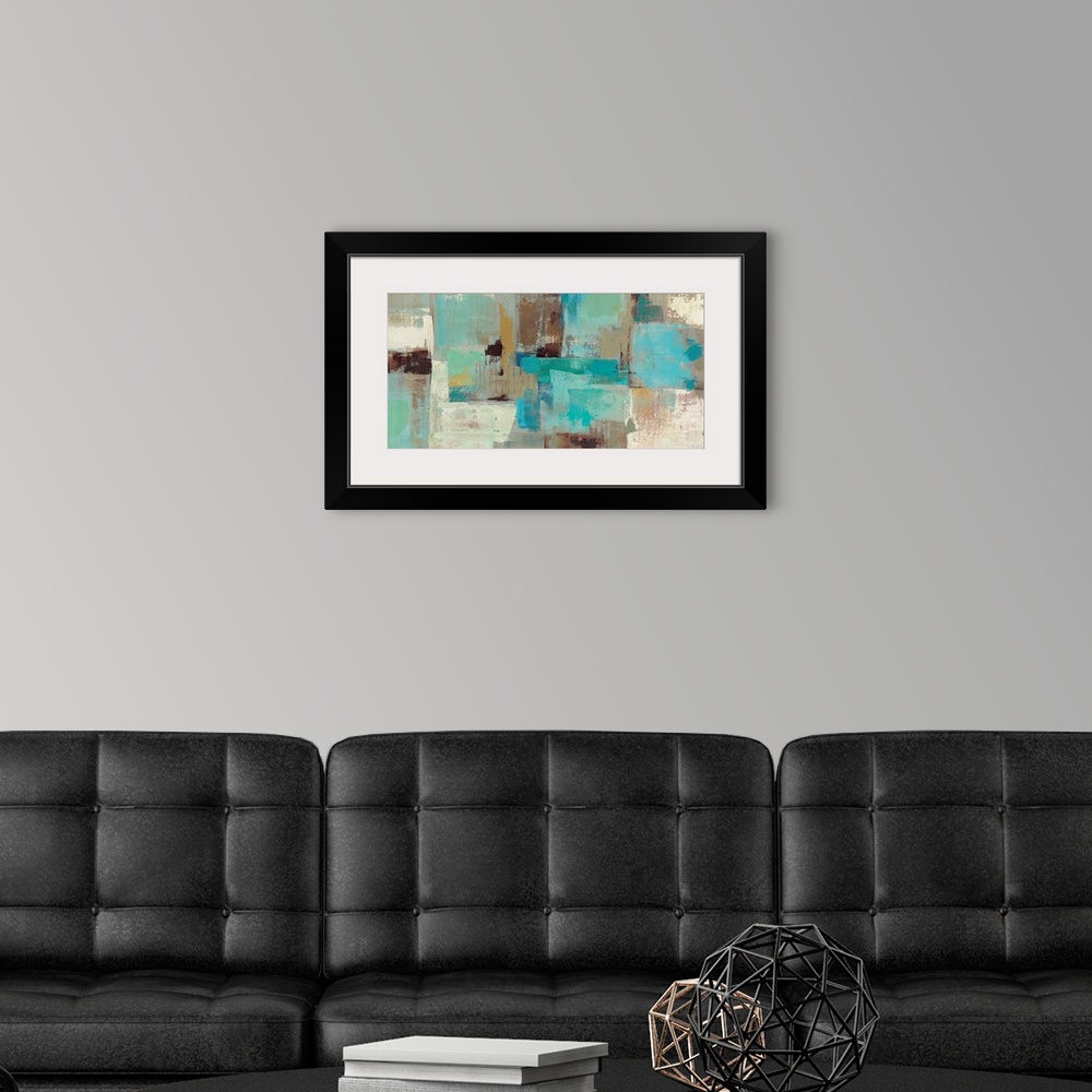 A modern room featuring Teal and Aqua Reflections v.2