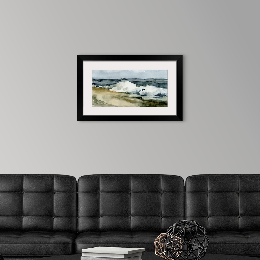A modern room featuring Loose Watercolor Waves II
