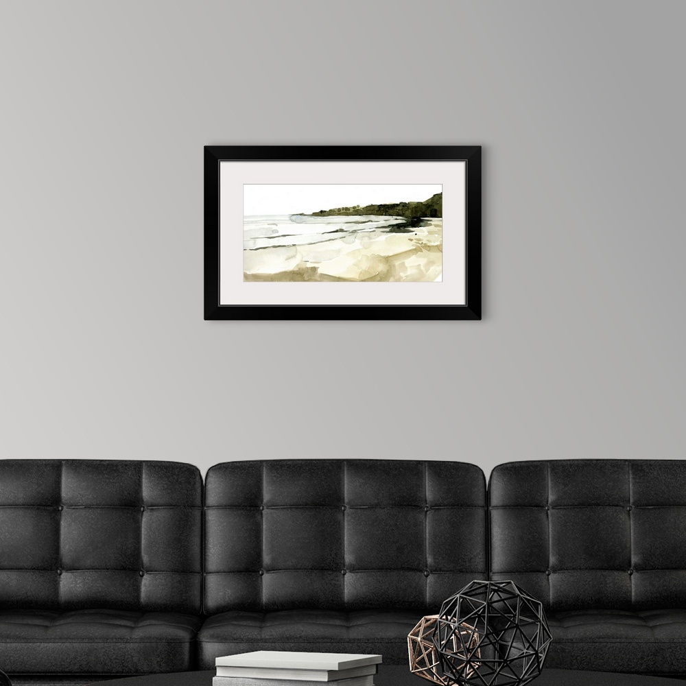 A modern room featuring Simple Watercolor Coast I