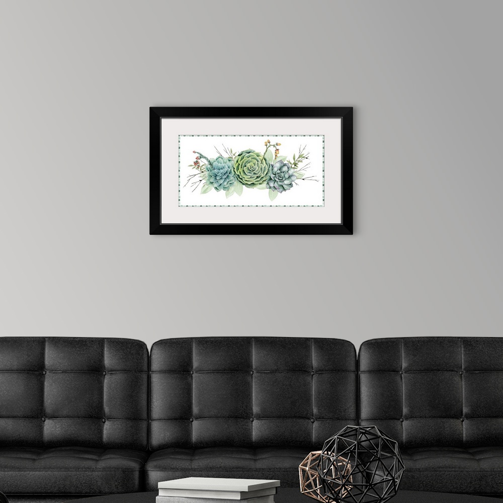 A modern room featuring Succulent Swatch Collection D