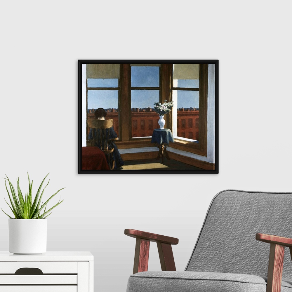 A modern room featuring Room In Brooklyn By Edward Hopper