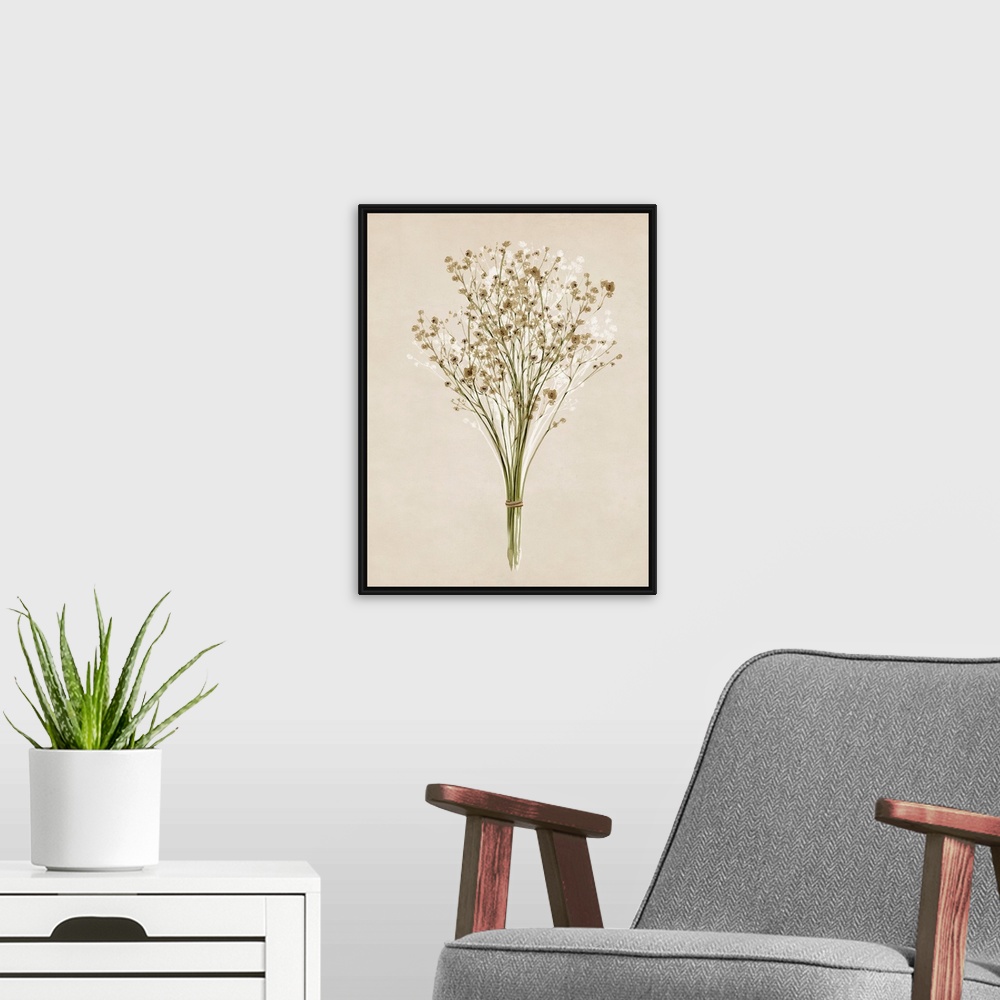 A modern room featuring Vintage Dried Bunch III