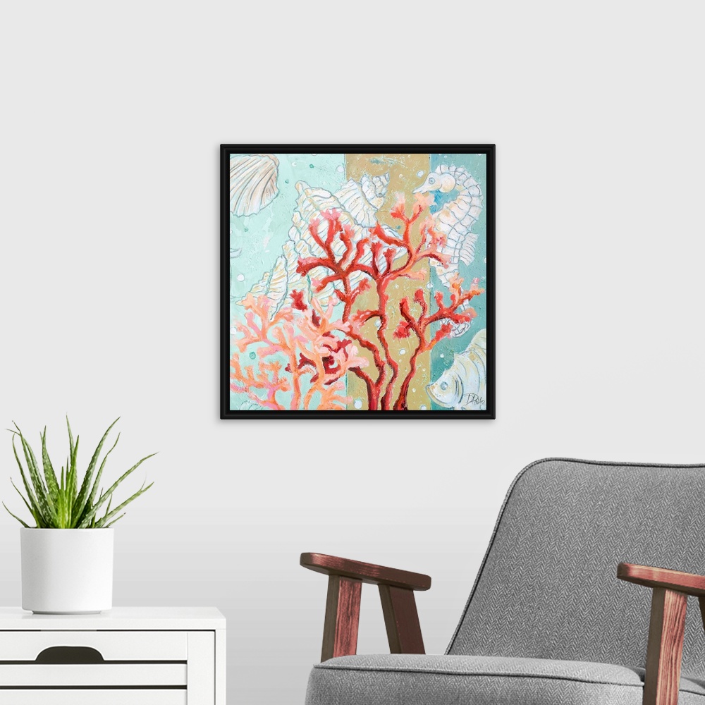A modern room featuring Coral Reef II
