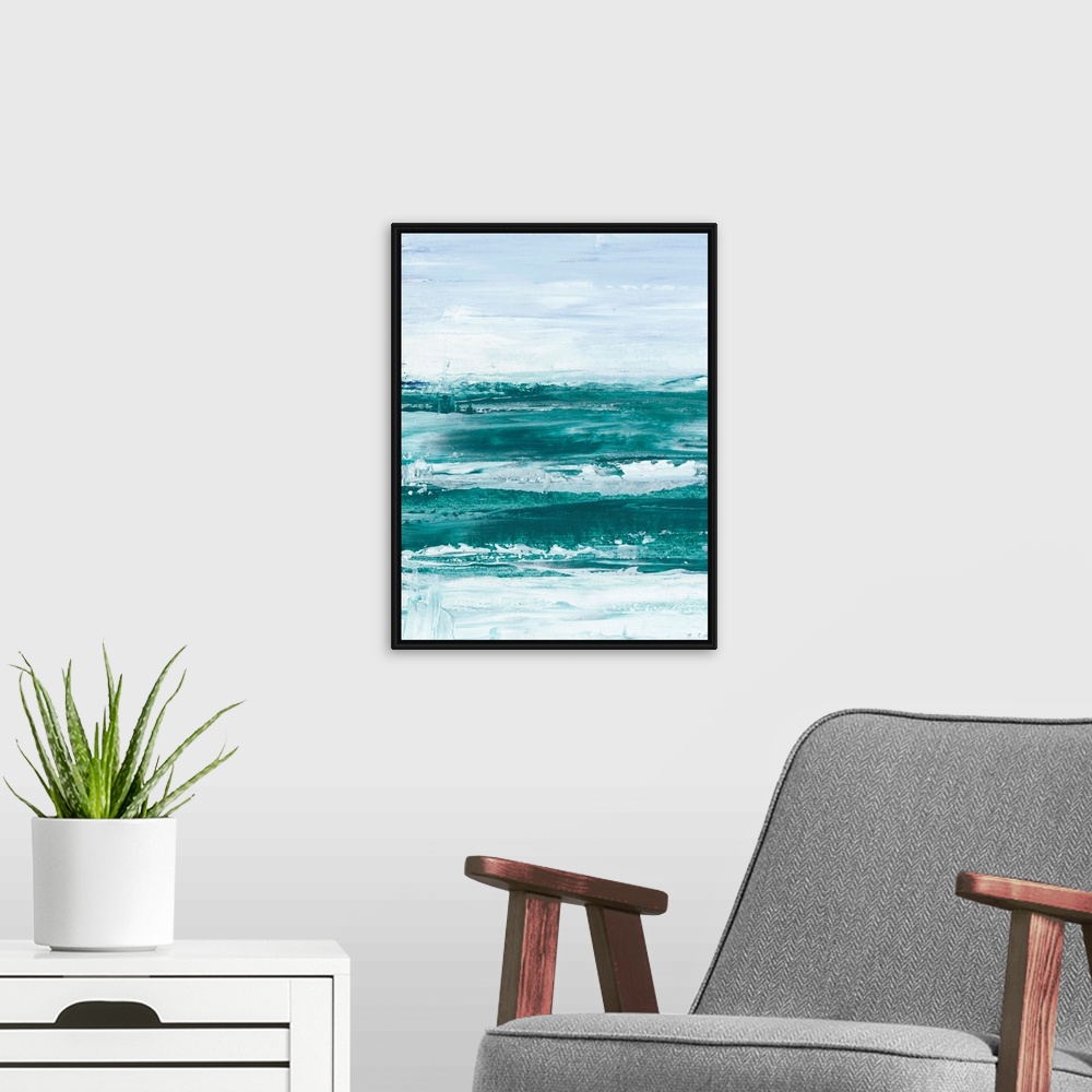 A modern room featuring Choppy Waters I