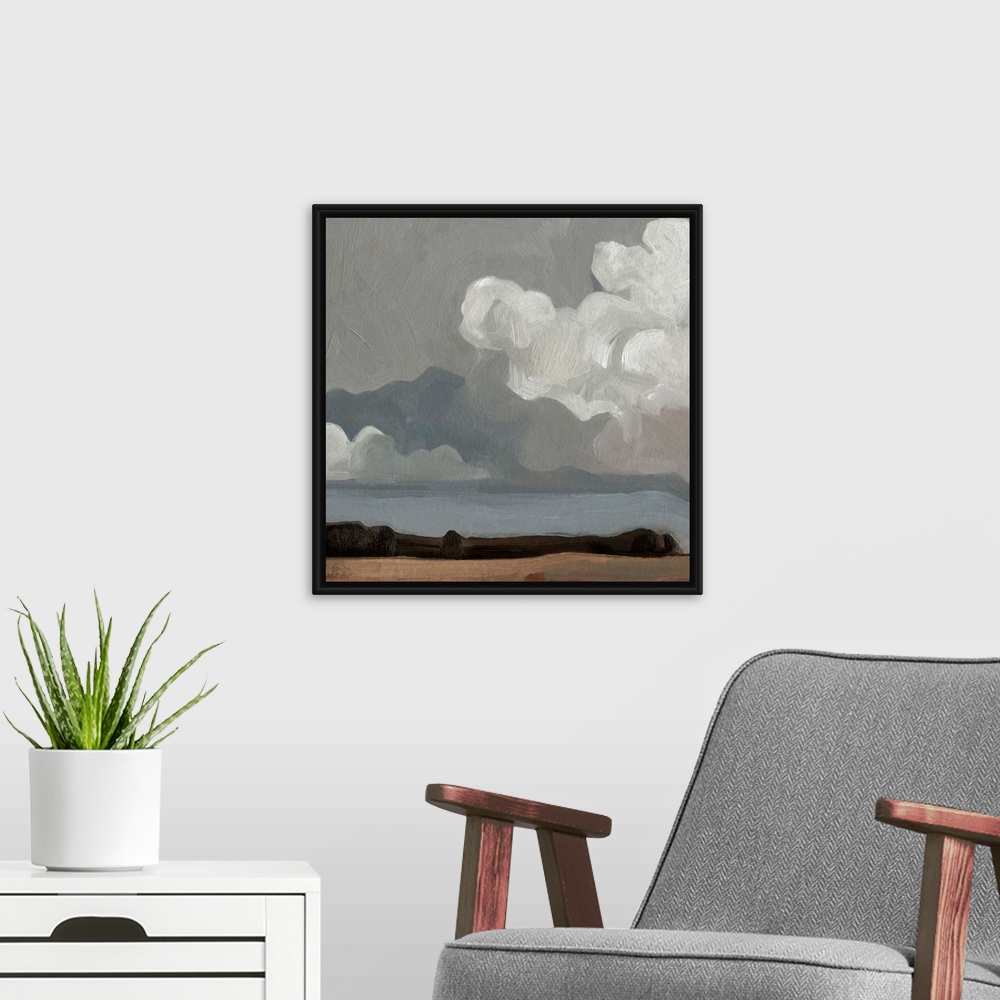A modern room featuring Cloud Formation II