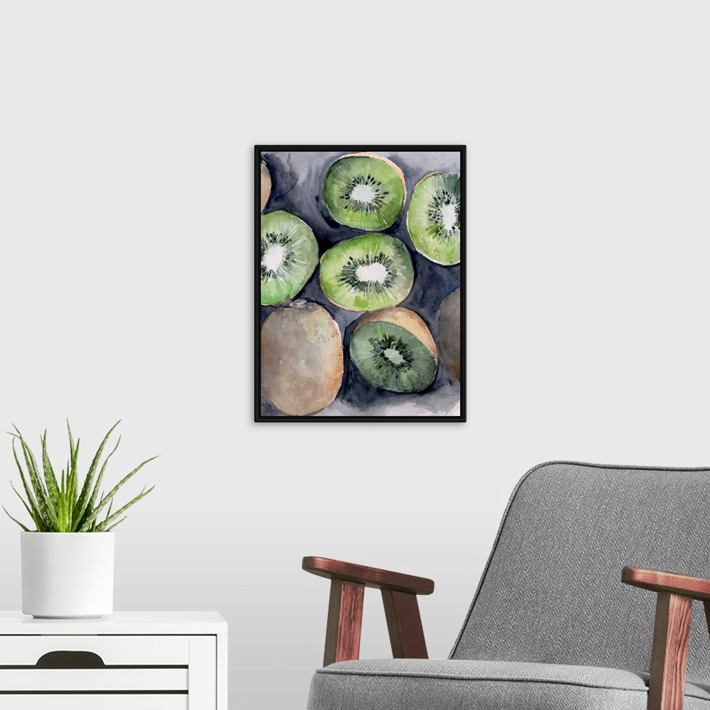 A modern room featuring Fruit Slices IV