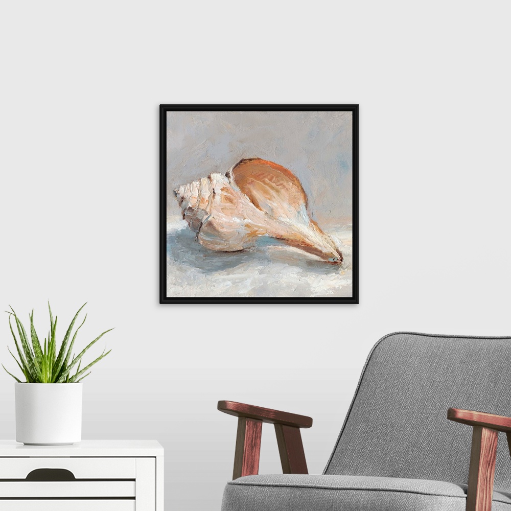 A modern room featuring Impressionist Shell Study III