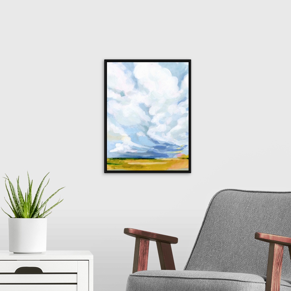 A modern room featuring Lucid Skies I