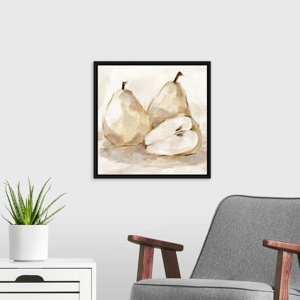 A modern room featuring White Pear Study I