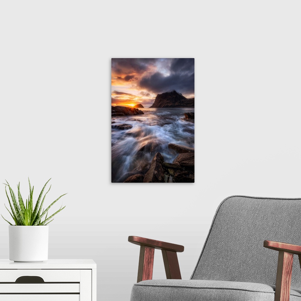 A modern room featuring Northern Coast Sunset
