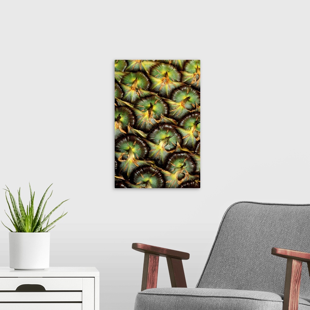 A modern room featuring Close-Up Of Pineapple Skin With Beautiful Texture