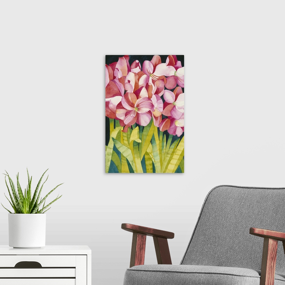 A modern room featuring Merry Amaryllis