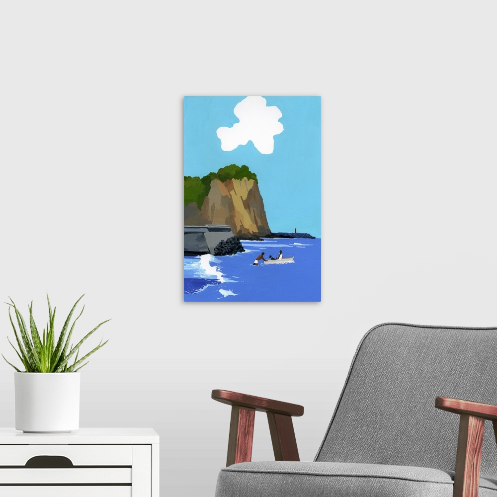 A modern room featuring Summer And Sea And Boat