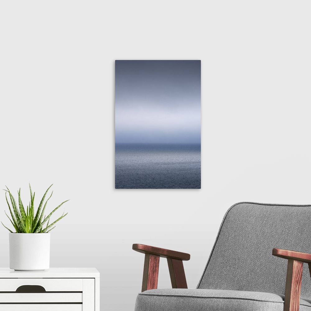 A modern room featuring Clouds and fog over Bay of Fundy, New Brunswick