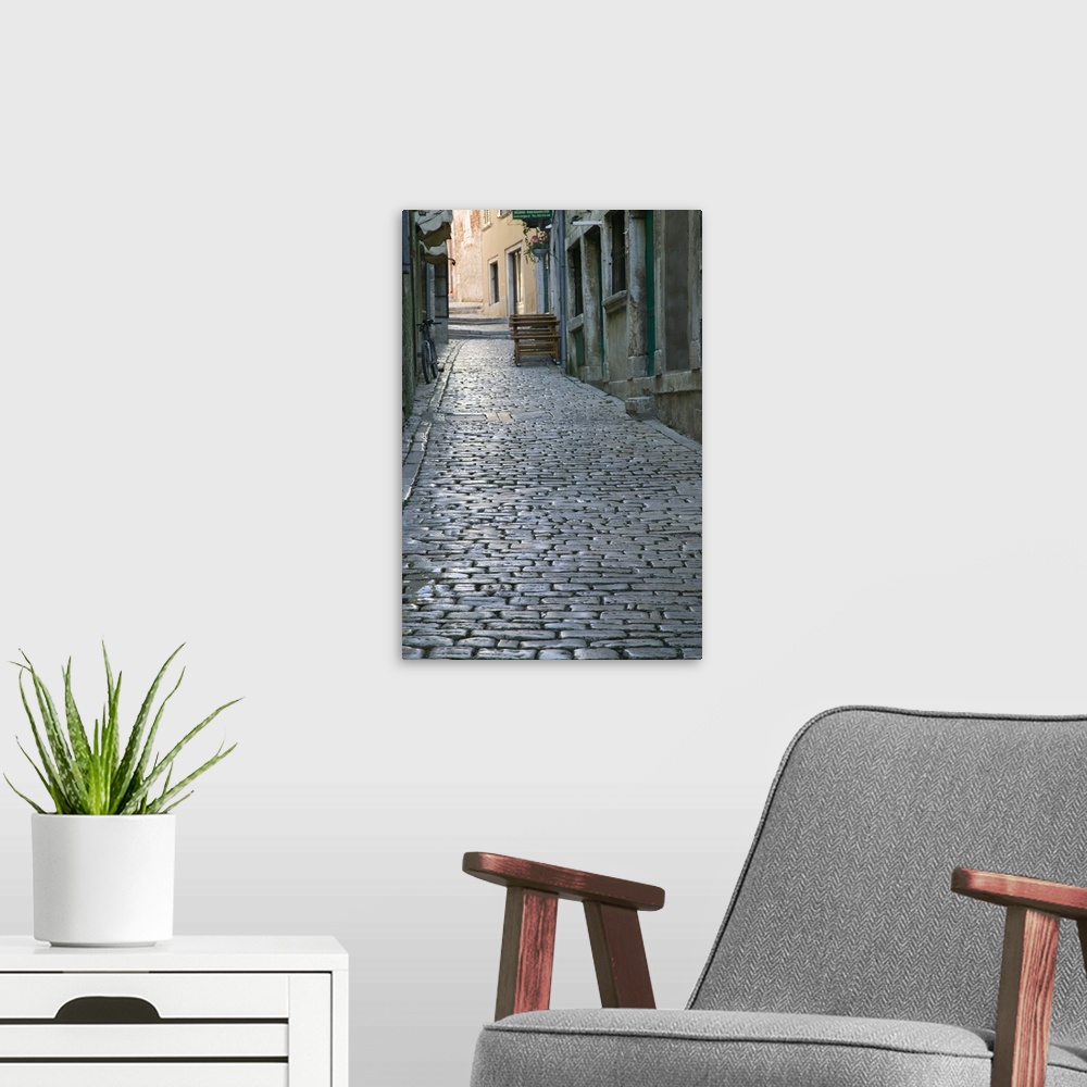 A modern room featuring CROATIA, Istria, ROVINJ. ROVINJ old town cobbled street